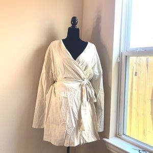 BELTED KIMONO WRAP DRESS